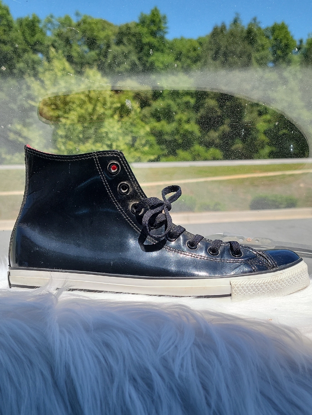 Black High-Top Men's Leather Sneaker - Convererse All-star